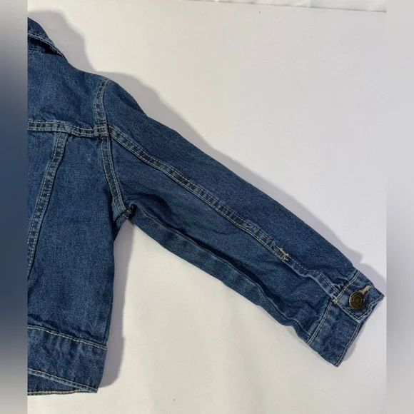 Carter’s Kids Denim Jacket Size 4 Girls Boys Blue Jean Button Front Cotton - Picture 6 of 13